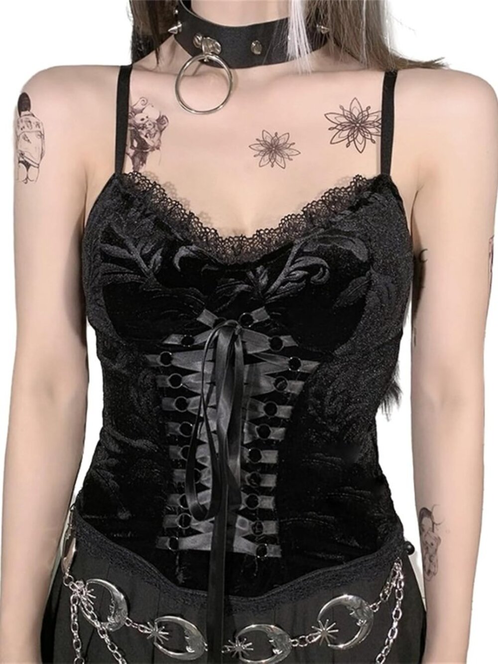 Gothic Y2K Crop Top for Women - Casual Cami Tank, Trendy Summer Style